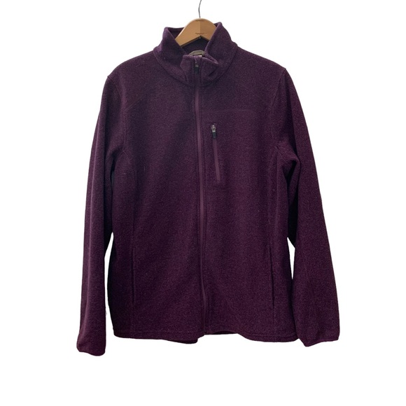Duluth Trading Co. Checkpoint Violet Full Zip Jacket Mock Neck Softshell Fleece - Picture 1 of 8